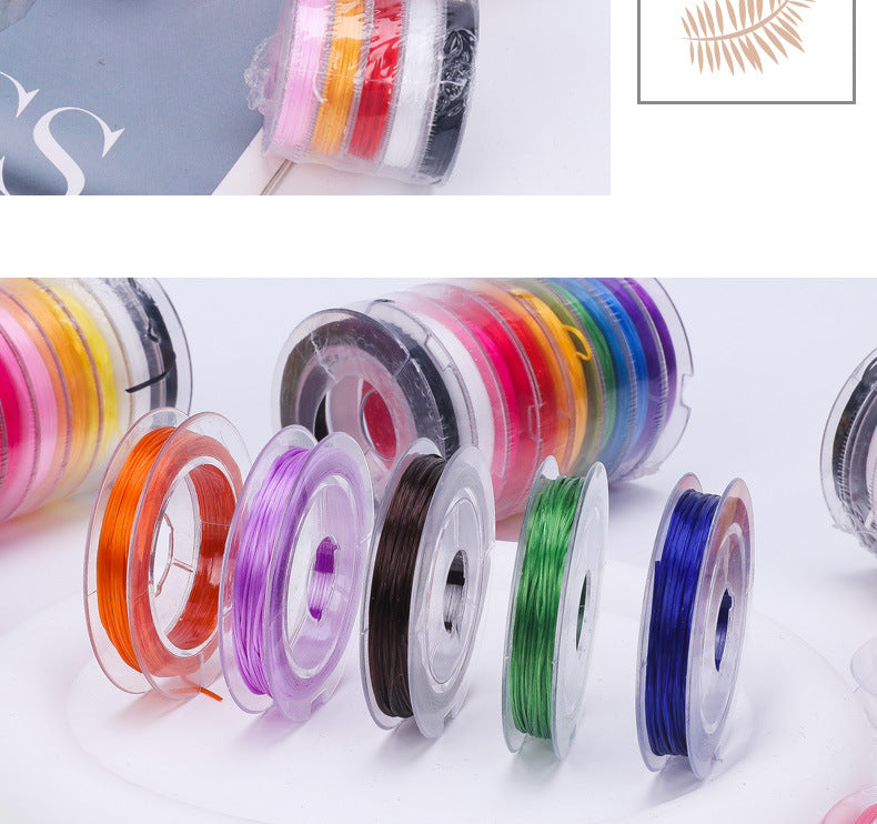 Mini small ring elastic thread diy hand-woven beaded wire rubber band elastic rope beaded bracelet wear-resistant elastic