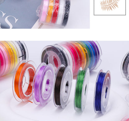 Mini small ring elastic thread diy hand-woven beaded wire rubber band elastic rope beaded bracelet wear-resistant elastic