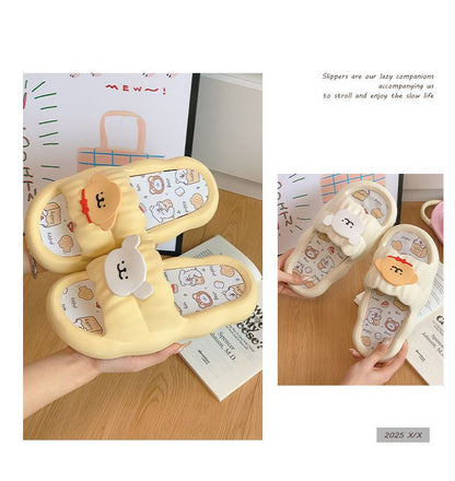 Women's spring and summer new thick-soled sandals and slippers for wearing cartoon PVC non-slip casual soft-soled sandals and slippers wholesale