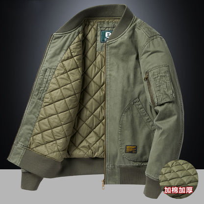 American Retro New Baseball Uniform Jacket Men's Autumn and Winter Bomber Jacket Men's Casual Workwear Top Men's Style