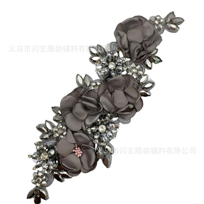 Rhinestone Flower Decoration Dress Wedding Dress