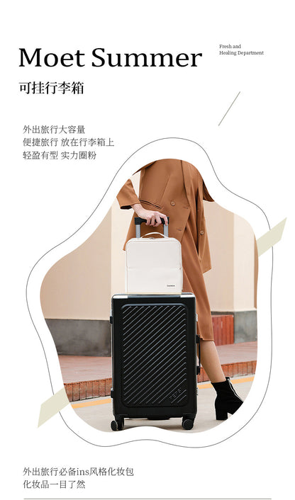 Stand-Up Cosmetic Bag, Large-Capacity Pencil Case, Women's Bag, Travel Storage Bag, Waterproof and Wear-Resistant, Can Be Hung on Luggage Bags
