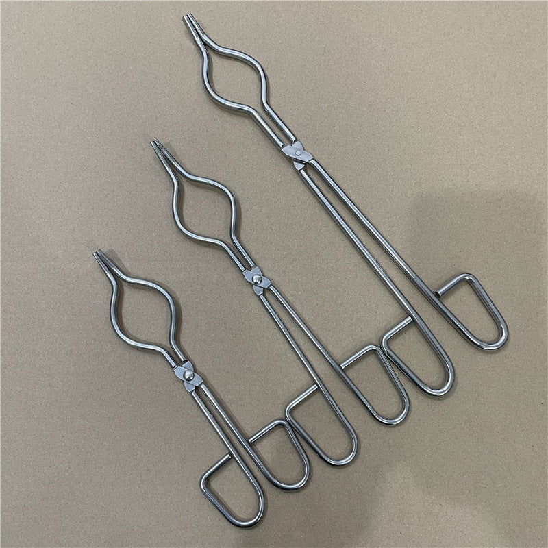 Thickened Stainless Steel Crucible Clamp Laboratory Crucible Jacket Rumi High Temperature Ceramic Clamp Chemical Beaker Clamp Fire Clamp