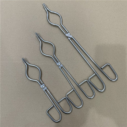Thickened Stainless Steel Crucible Clamp Laboratory Crucible Jacket Rumi High Temperature Ceramic Clamp Chemical Beaker Clamp Fire Clamp