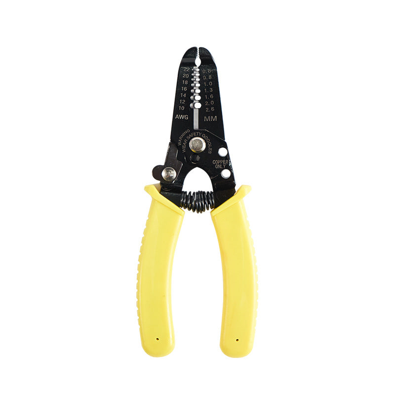 Key Plate Stainless Steel Multifunctional Wire Stripping Pliers Electrician Special Wire Stripping and Winding Manual Peeling Tool
