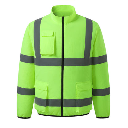 New Summer Fan Clothes Construction Site Cooling Air-Conditioning Clothes Outdoor Reflective Strip Air-Conditioning Clothes Men's Style with Fan