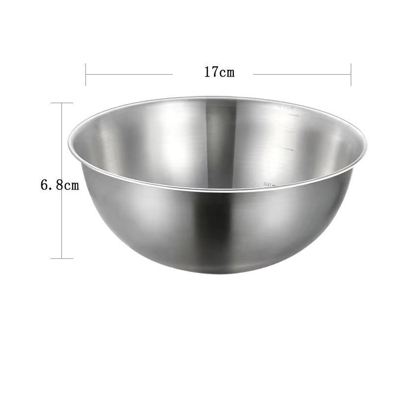 Cross-border Stainless Steel Thickened Vegetable Washing Basin Draining Basket Household Kitchen Rice Washing Artifact Vegetable Washing Basin Rice Washing Sieve Rice Washing Basin