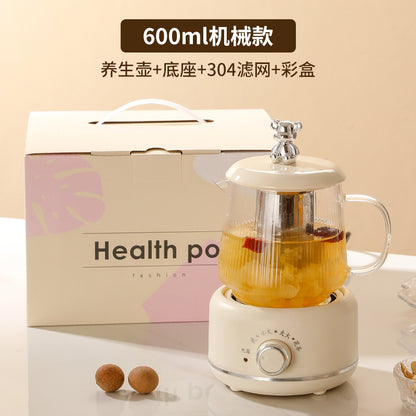 Health pot household multi-functional full glass tea cooker kettle small office flower teapot insulation electric Cup