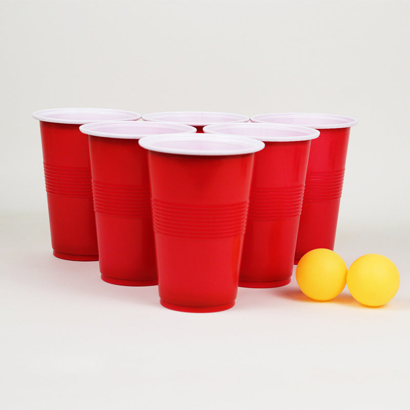 Disposable Plastic Cup Beer Table Tennis Cup Color Box suit Beer Game Cup Party Solo Cup 16oz Red Blue