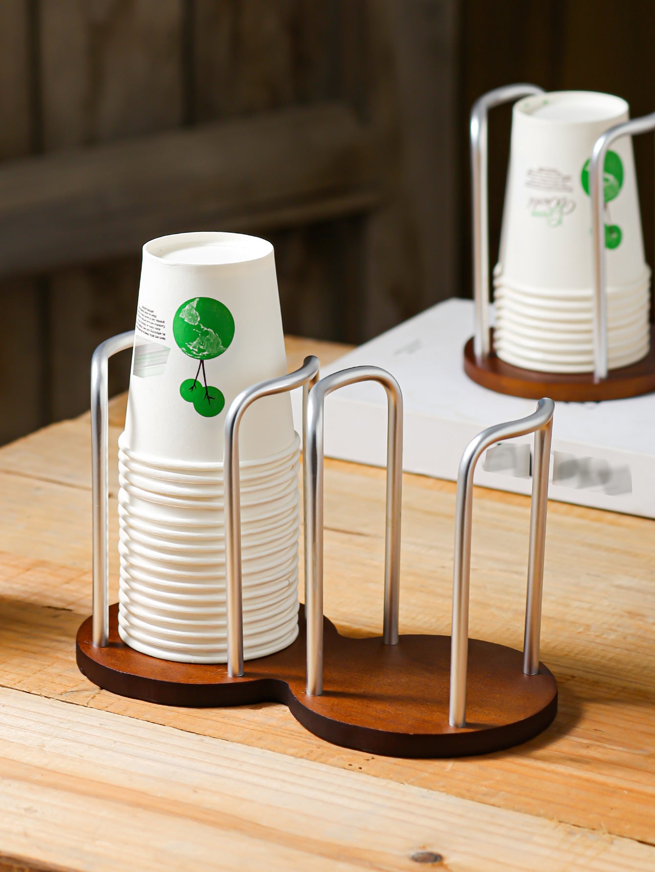 Acrylic Paper Cup Holder Disposable Cup Picker Straw Cup Desktop Storage Rack Household Coffee Tea Cup Rack