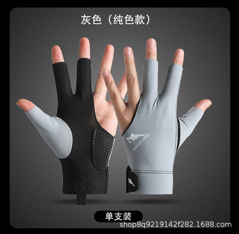 Billiards Gloves, Snooker Table Tennis Gloves, Breathable, Quick-Drying, Wear-Resistant, Comfortable, Non-Slip, Fingerless, Lightweight, Xinji Sun Protection Gloves