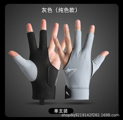 Billiards Gloves, Snooker Table Tennis Gloves, Breathable, Quick-Drying, Wear-Resistant, Comfortable, Non-Slip, Fingerless, Lightweight, Xinji Sun Protection Gloves