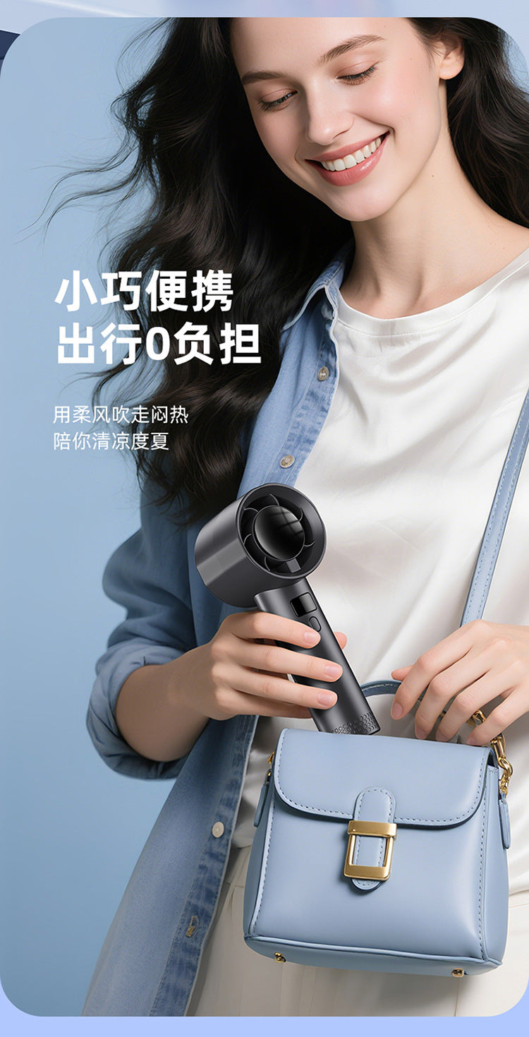 New Cross-Border High-Speed Small Fan Portable Student Desktop Fan Outdoor USB Digital Display Handheld Small Fan