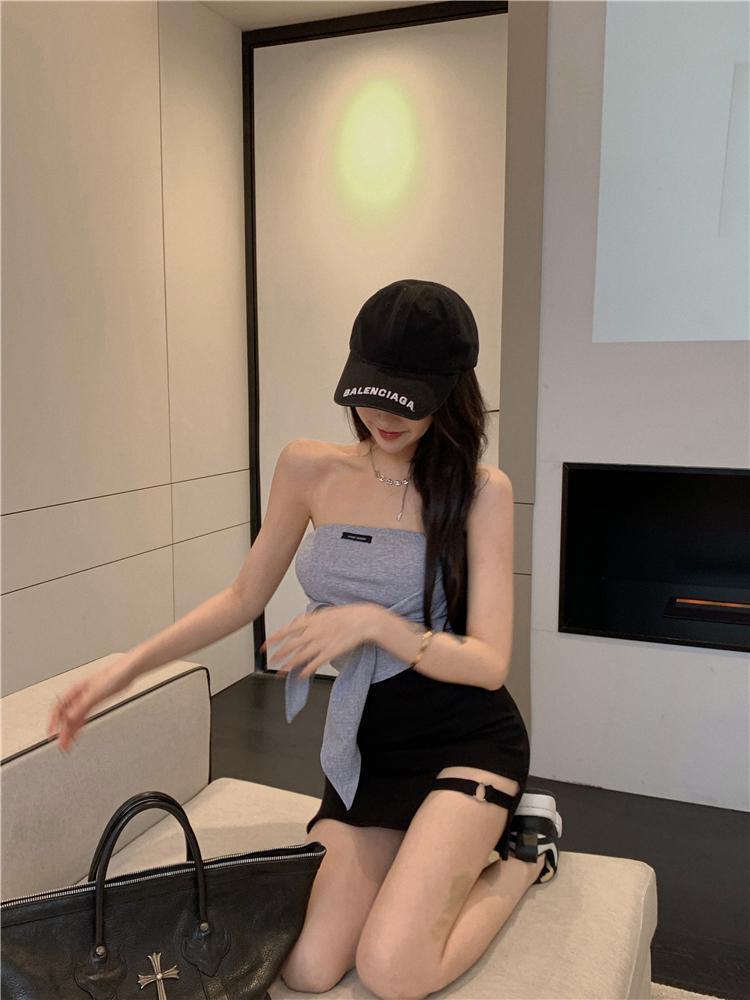 Black Skirt, Hip-Covering Skirt, Female Summer Sexy Sexy Short Skirt, Petite Design, High-Waisted Skirt, Trendy Autumn and Winter