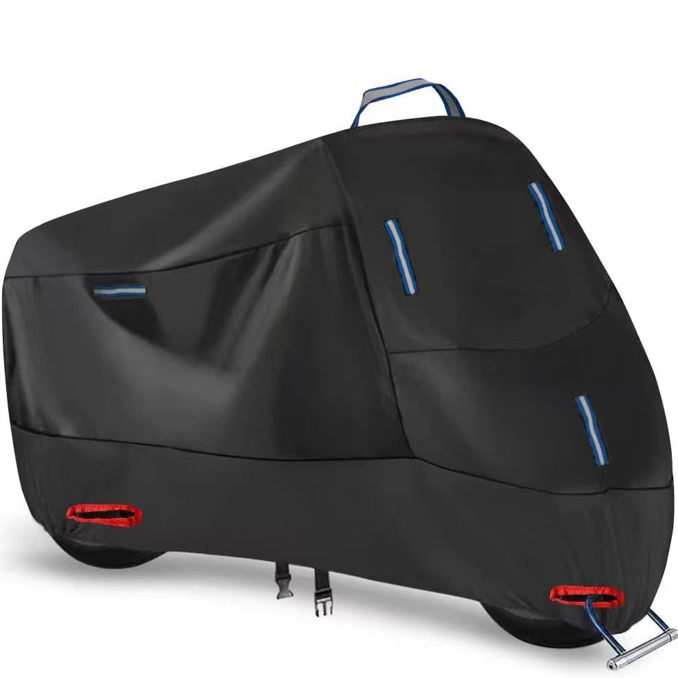 Cross-border 210D motorcycle dust cover Amazon rain-proof sun-proof snow-proof dust-proof reflective strip bicycle
