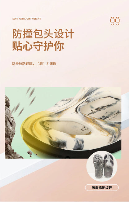 Cross-Border Outdoor Thick-Soled Sandals, Hollow Eva Shaped Water Sandals, Non-Slip Clogs, Men's and Women's Beach Sandals, Slippers