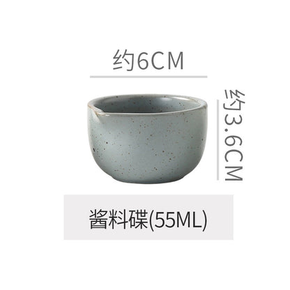 Retro Style Ceramic Kiln Straw Hat Plate Restaurant Hotel Home Threaded Pasta Plate Japanese Fruit Salad Snack Plate