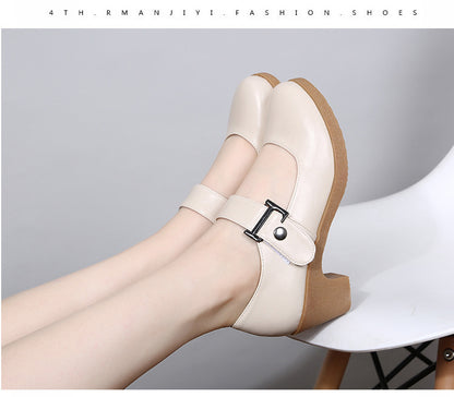 Factory direct sales dance shoes wholesale round head modern square dance shoes ladies mother shoes cross-border products 2025