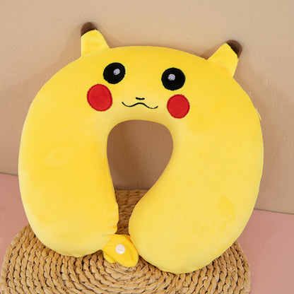 Neck Pillow Travel Memory Foam U-shaped Pillow Cartoon Gift Sponge Sleeping Neck Pillow Embroidery Slow Rebound Nap Pillow