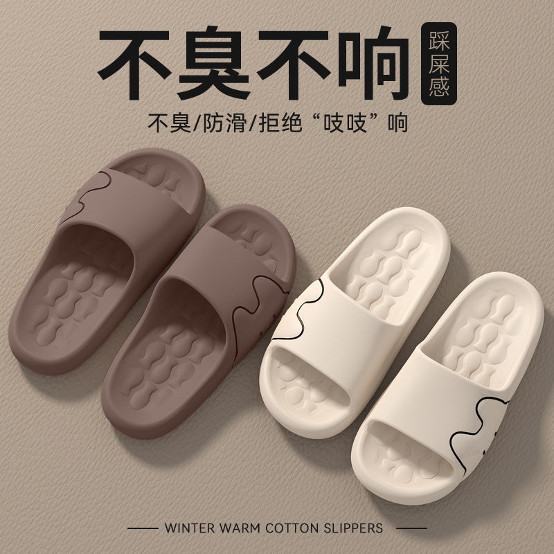 Cross-Border Online Sales Slippers for Men Summer 2025 New Indoor Home Non-Slip Silent Thick-Soled Cute Sandals for Women