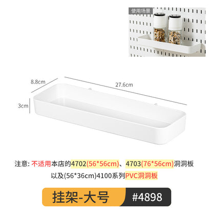 Desktop Perforated Board Storage Rack Organizer Office Partition Workstation Desk Stationery Organizer Shelf No Drilling Required