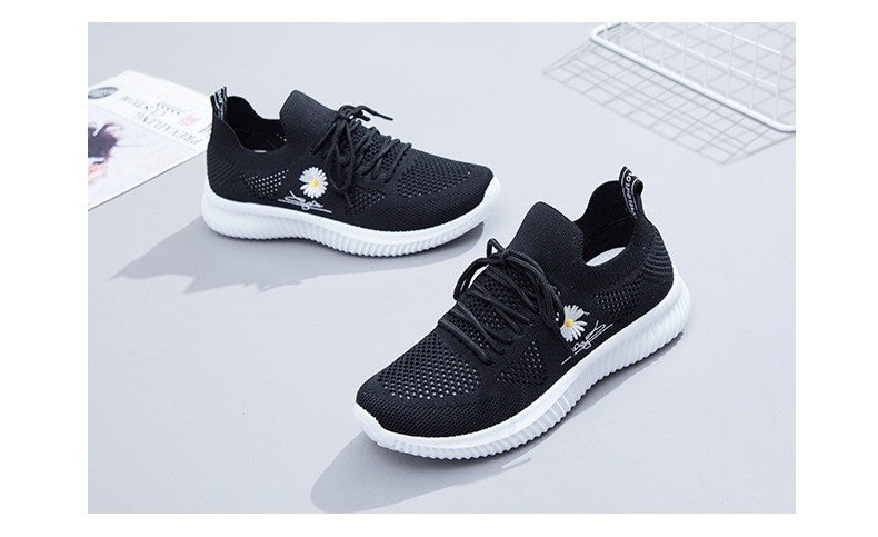 Mesh Shoes Women's Shoes 2023 New Autumn Breathable sneaker Women's Mesh Casual White Shoes Casual Slip-on