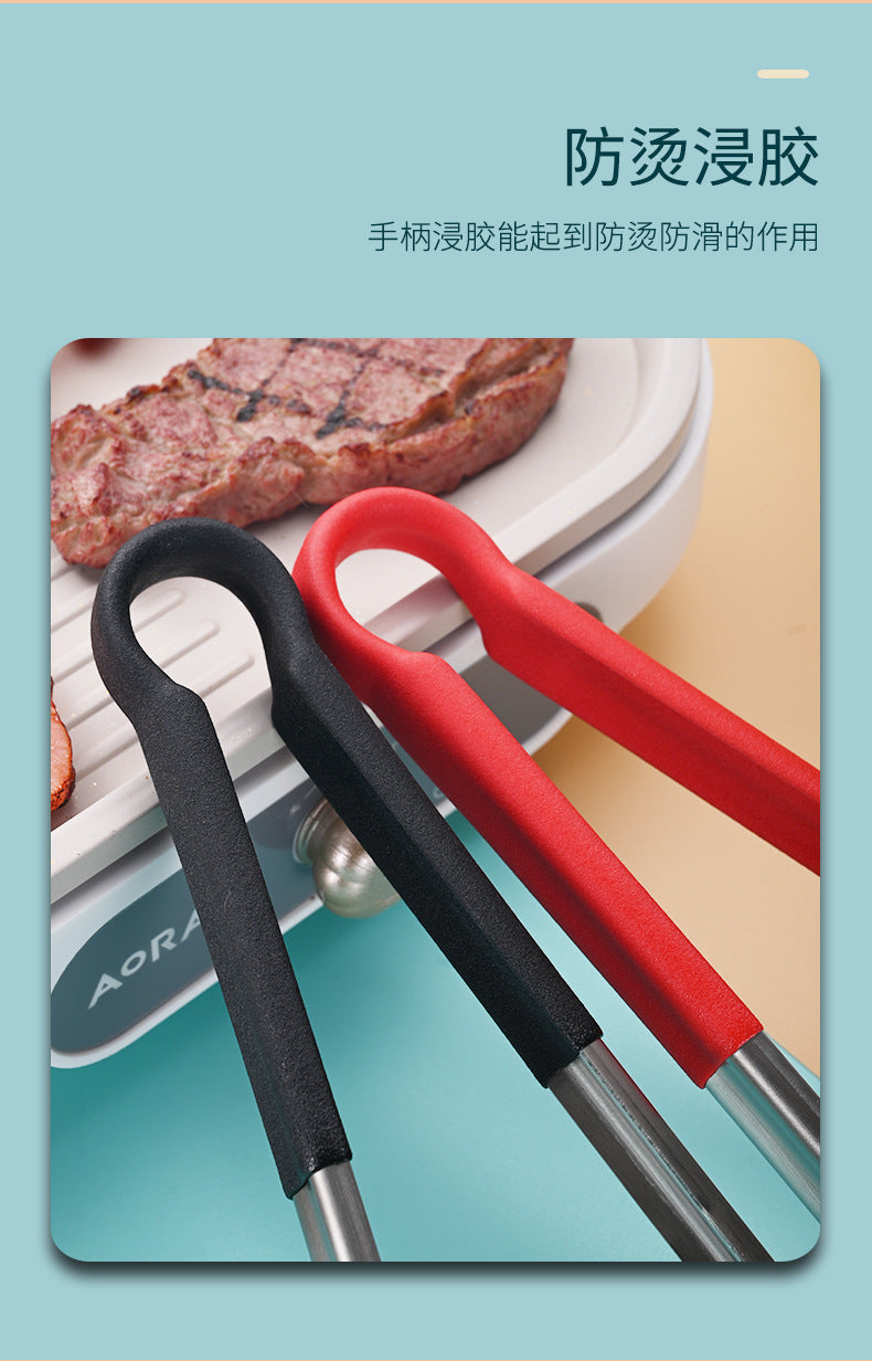 Thickened 304 Stainless Steel Barbecue Clip Hemp Glue Clip Anti-scalding Food Clip Food Clip Multi-purpose Labor-saving Practical Clip