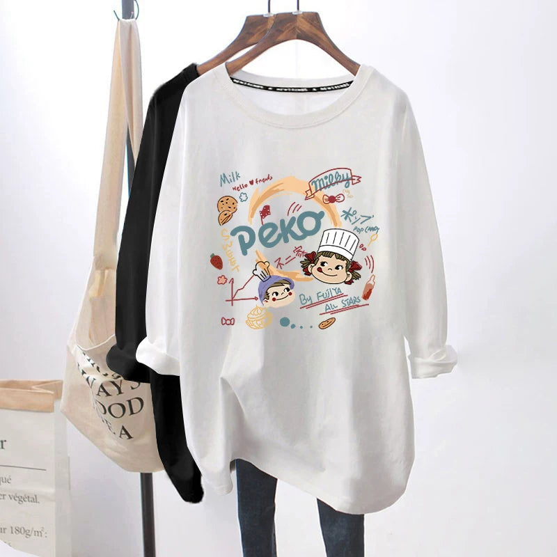 Breastfeeding Top Autumn Base Shirt Hot Mom's Out-of-the-way Breastfeeding Long-sleeved T-shirt for Spring and Autumn Postpartum Breastfeeding Clothes