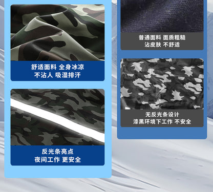 Cross-Border Cooling Air-Conditioning Clothing with Reflective Strips and Fan Cooling Clothing for Men and Women Labor Protection Summer Outdoor Work Clothes