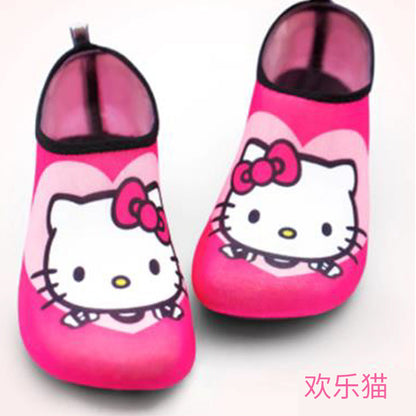 Cartoon Children's Beach Shoes Hard Sole Wading Shoes Diving Equipment Snorkeling Shoes and Socks Barefoot Swimming Shoes Diving Socks Quick-drying