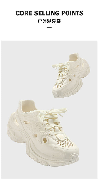 Thick-Soled Clogs for Women, Summer Sports and Leisure 2025 New Internet Celebrity Fashion Non-Slip Toe-Cap Sandals