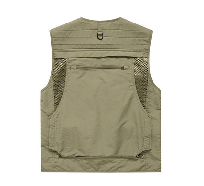 Four Seasons Photography Tooling Multi-Pocket Quick-Dry Vest Safety Waistcoat Logo Printing Men's and Women's Wear