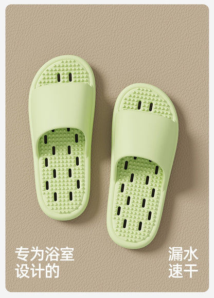 Mute Leakage Slippers Women's Bathroom Bath Non-Slip Home Indoor Toilet Hollow Hole Eva Slippers