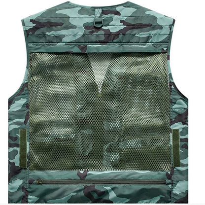 Four Seasons Photography Tooling Multi-Pocket Quick-Dry Vest Safety Waistcoat Logo Printing Men's and Women's Wear