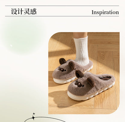 Cixi Cotton Slippers for Women, Spring, Autumn and Winter Home Use, Indoor Non-Slip Couple Home Warm Winter Plush Men's Slippers