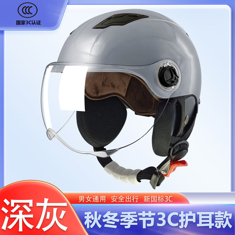 Diwolf wholesale 3C certification men's and women's battery car summer riding sunscreen four seasons with half helmet electric car helmet