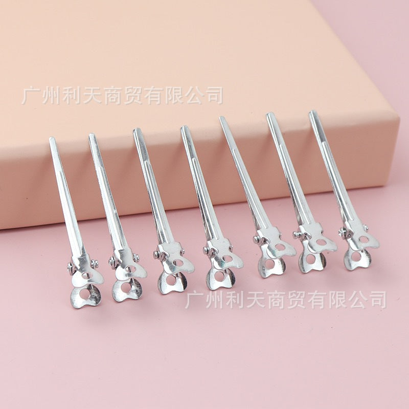 70 aluminum plate hairpin hairpin positioning clip partition clip hand push corrugated clip bangs clip modeling clip long mouth clip