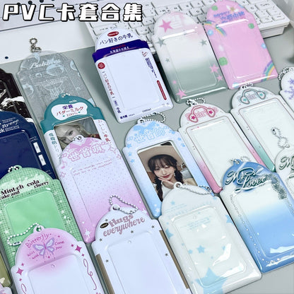 Supply Original Card Sleeve Small Card PVC Earth Flavor Star-chasing Aidou Campus Card Storage Card Bag Display Pendant Protective Cover