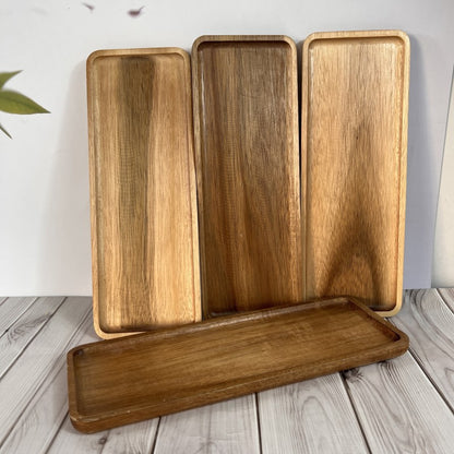 Acacia Wooden Tray Western Food Hotel Tray Tea Tray Fruit Plate Nut Plate Food Bread Tray Rectangular