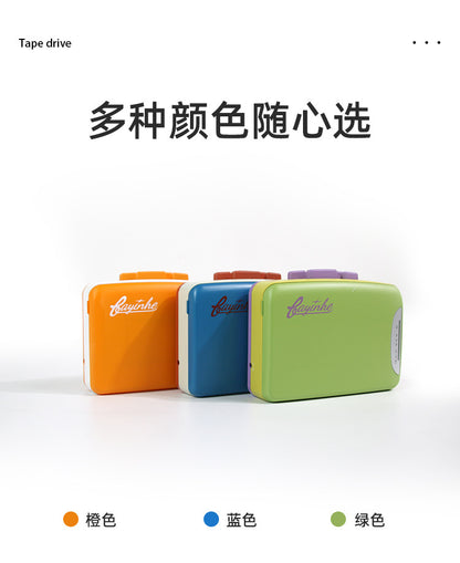 Bayin Box Cross-Border Transparent Retro Tape Player Recorder Walkman Headphone Player Tape Player Radio