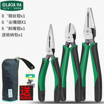 Old A Taiwan origin imported vice pointed-nose pliers wire pliers mouth pliers diagonal pliers fishing pliers wire shear