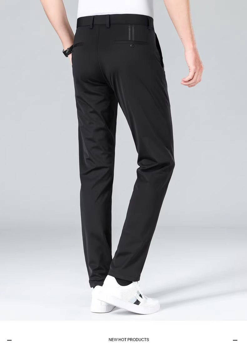 Wholesale Men's Business Wear Slim-fit Pants Summer Casual Men's Wear Youth Work Dress Black Workwear Pants