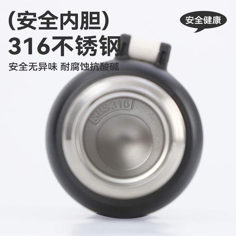 New Large-Capacity Straw Insulated Cup, Outdoor Portable Vacuum Double-Drink Cup, Household Double-Layer 316 Stainless Steel Water Cup
