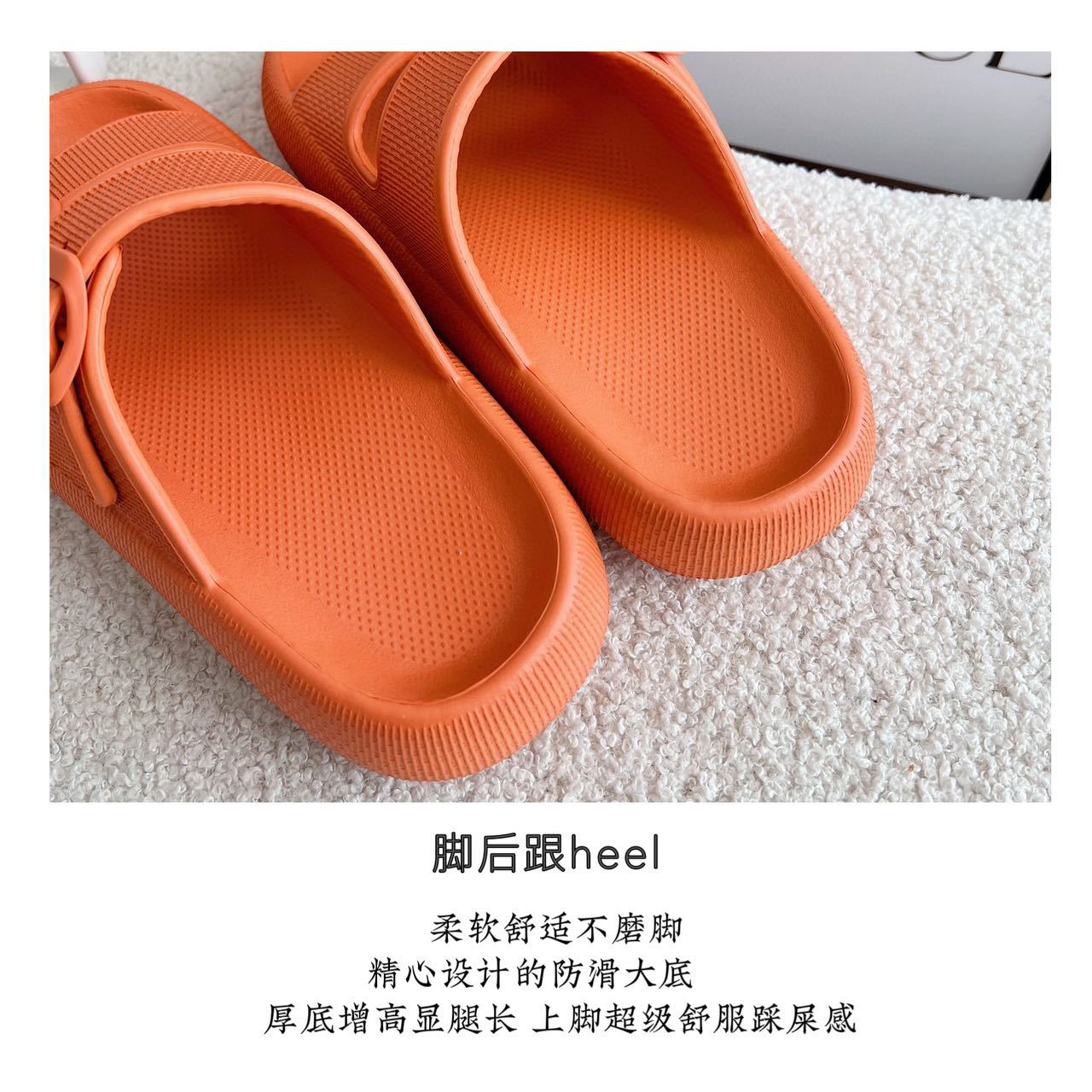 2026 New Thick-Soled Slippers, Wear-Resistant Double Buckle Eva Sandals, Couple's Summer Women's Outdoor and Indoor Slippers with a Soft Cushioning Feel
