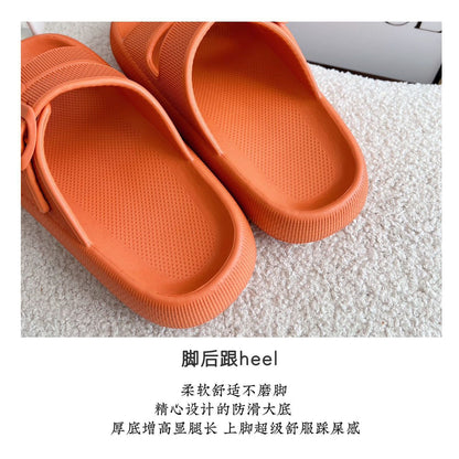 2026 New Thick-Soled Slippers, Wear-Resistant Double Buckle Eva Sandals, Couple's Summer Women's Outdoor and Indoor Slippers with a Soft Cushioning Feel