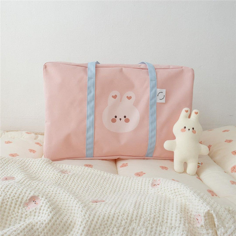 Ins Animal Head Kindergarten Bedding Storage Bag Organizer Bag Large Capacity Packing Bag Portable Travel Storage
