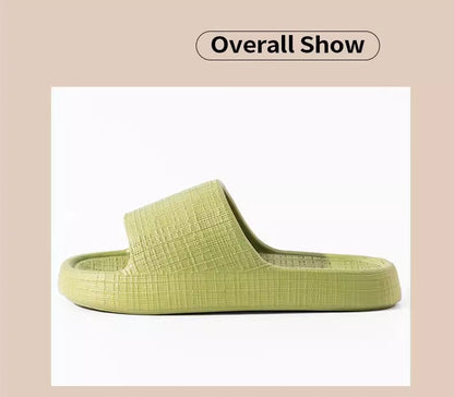 Thick-Soled Sandals for Women 2025 New Summer Home Indoor Bathing Non-Slip Simple Shit-Stepping Couple Slippers for Men