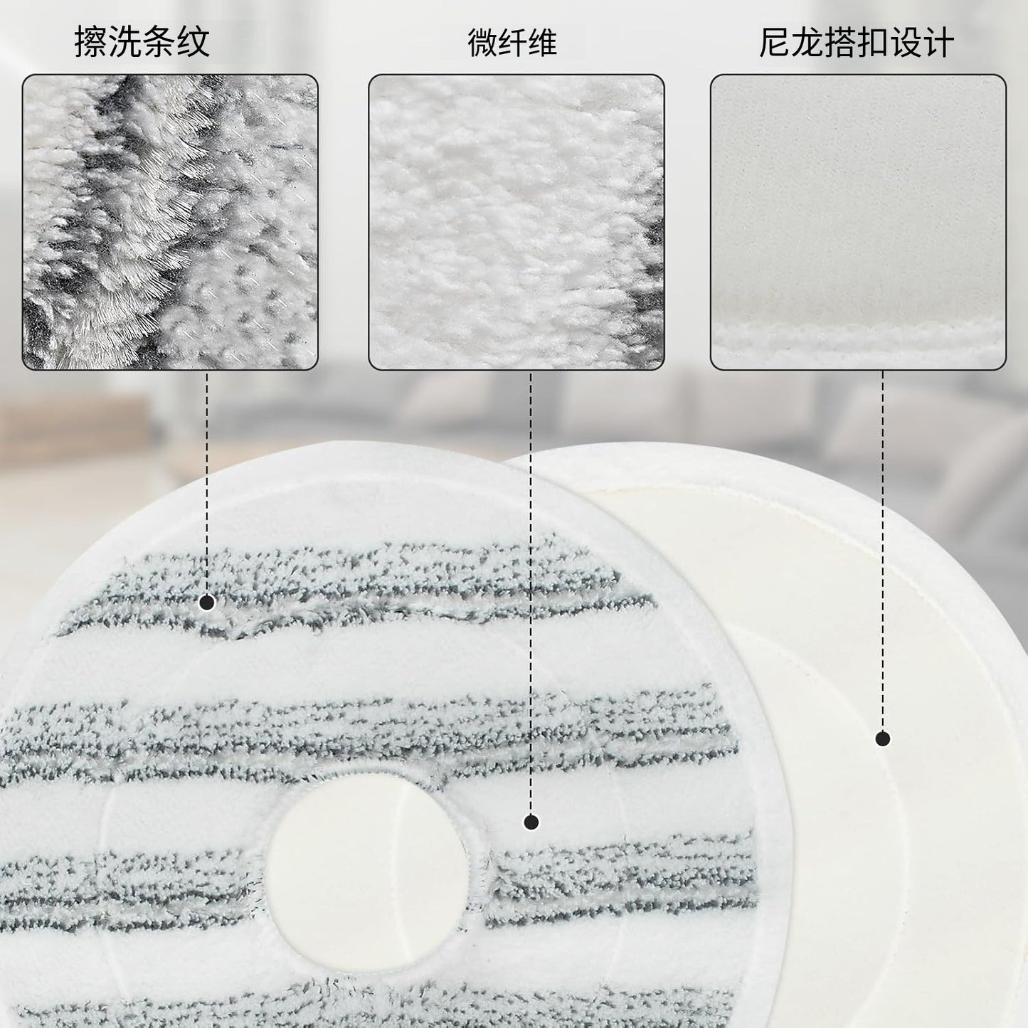 Compatible with Vileda Spin Scrubber Mop Rotating Replacement Mop Cloth Washable Rag Accessories