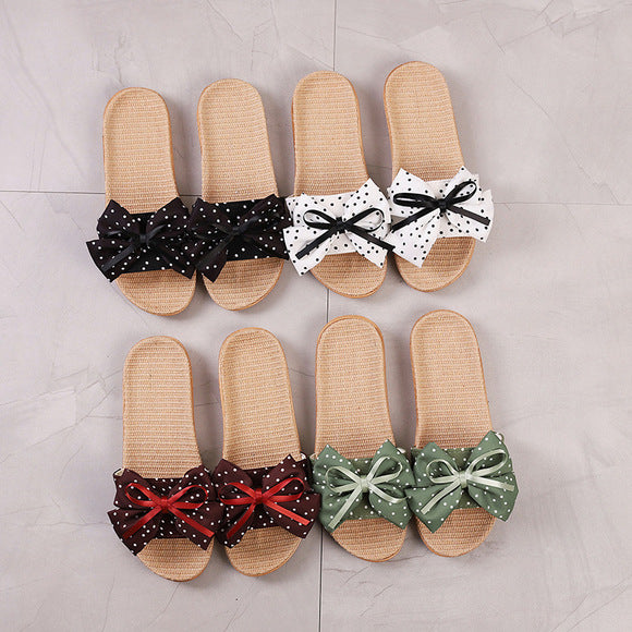 Baotou Spring & Fall Indoor Comfortable and Breathable Linen All Year Round Home Fabric Sandals for Women and Couples Floor Soft Bottom Home