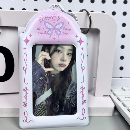 Supply Original Card Sleeve Small Card PVC Earth Flavor Star-chasing Aidou Campus Card Storage Card Bag Display Pendant Protective Cover